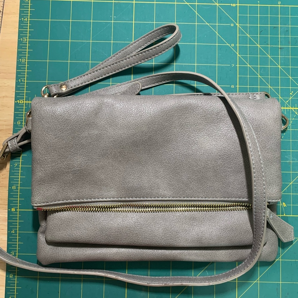 Grey fold over purse Stitchfix
